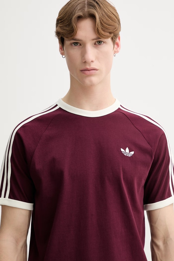 adidas Originals tricou din bumbac burgundia KQ9639