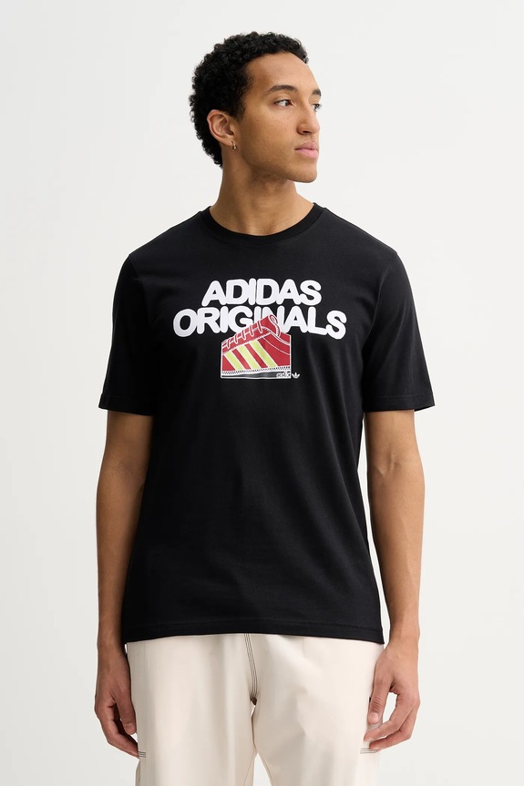 adidas Originals pamut póló pamut fekete KQ9827