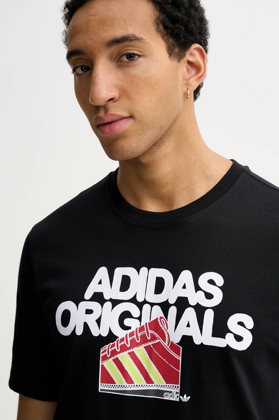adidas Originals pamut póló fekete KQ9827