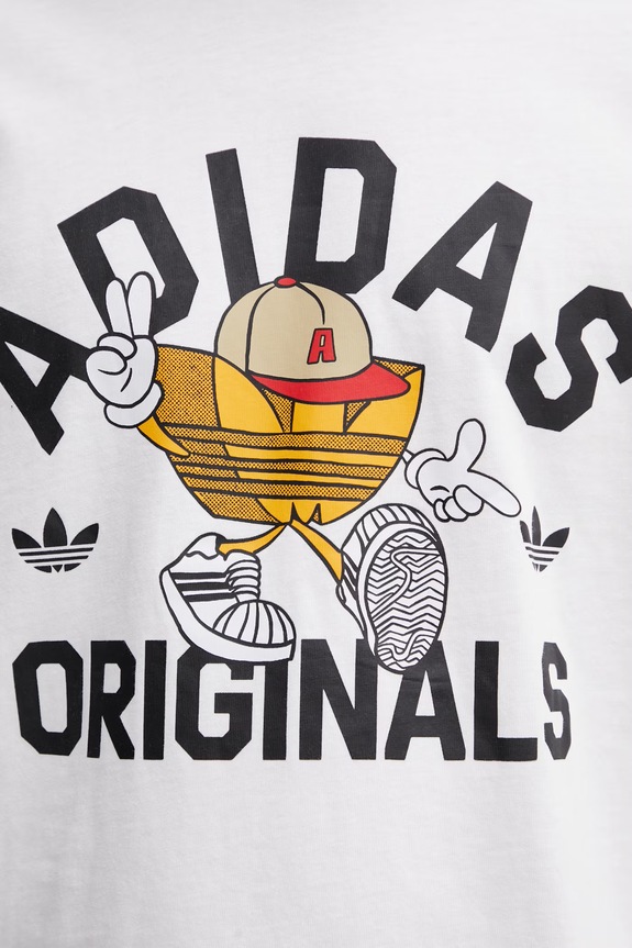 Βαμβακερό μπλουζάκι adidas Originals KS7616 λευκό