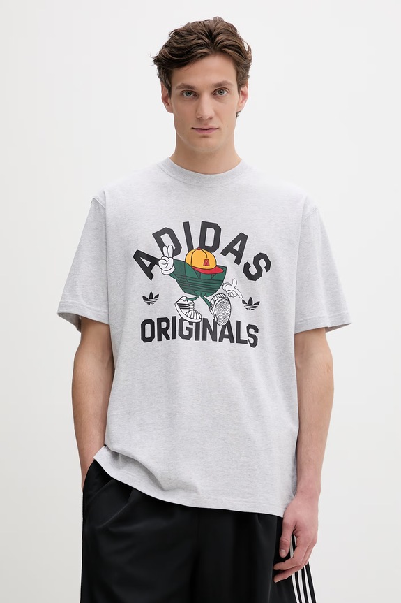 Бавовняна футболка adidas Originals бавовна сірий KS7617