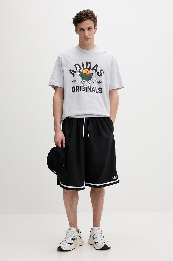 Бавовняна футболка adidas Originals KS7617 сірий SS26