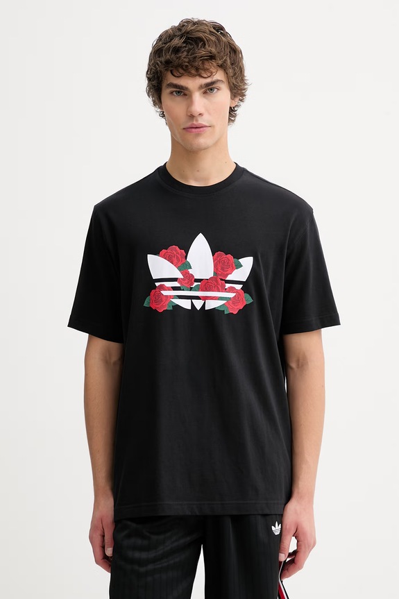Βαμβακερό μπλουζάκι adidas Originals βαμβάκι μαύρο KS7621