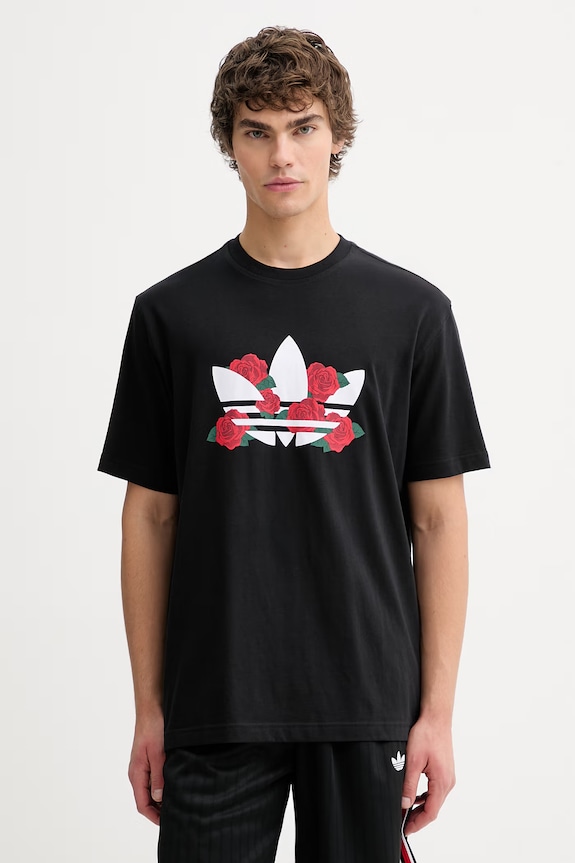 Βαμβακερό μπλουζάκι adidas Originals βαμβάκι μαύρο KS7621