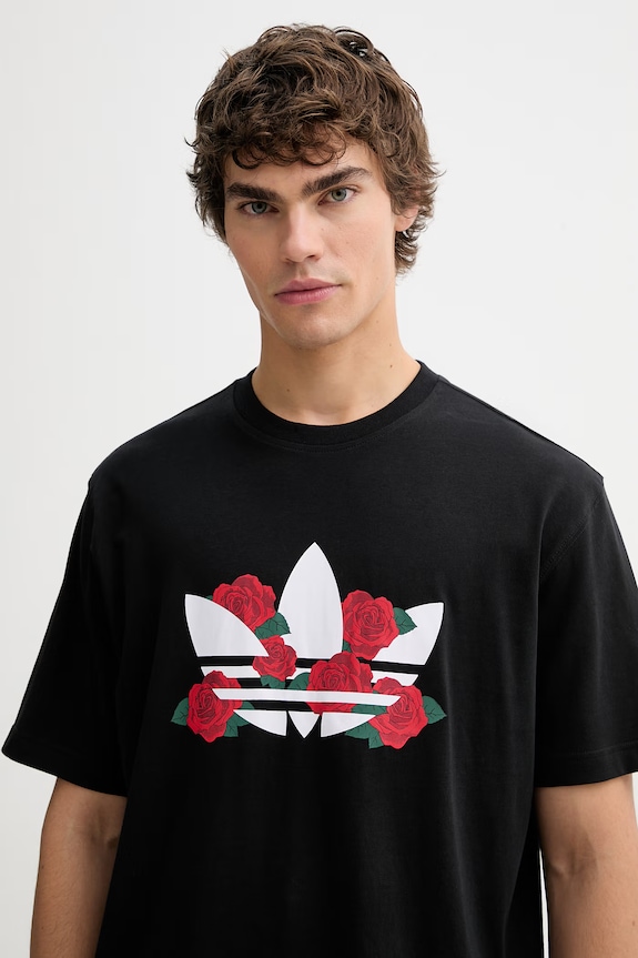 Βαμβακερό μπλουζάκι adidas Originals μαύρο KS7621