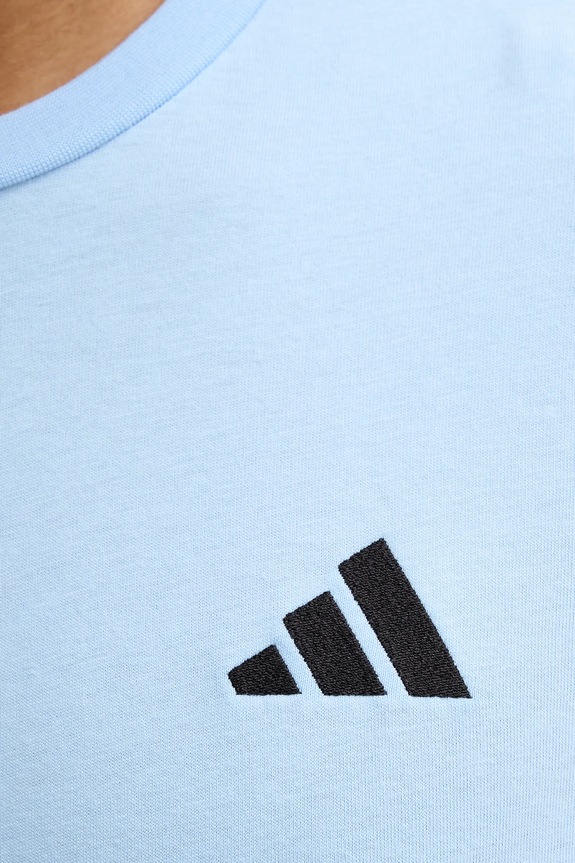 Bombažna kratka majica adidas KT0555 modra