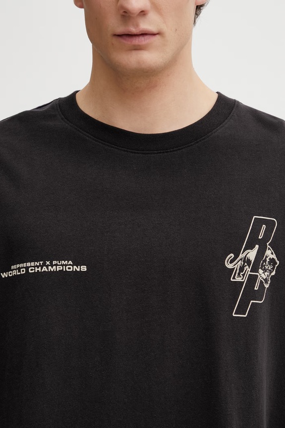 Puma cotton t-shirt Represent black 635798