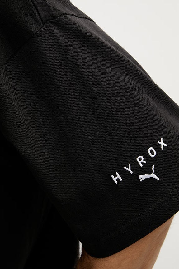 Puma tréningové tričko pánske bavlnené City lifestyle HYROX 528131 čierna