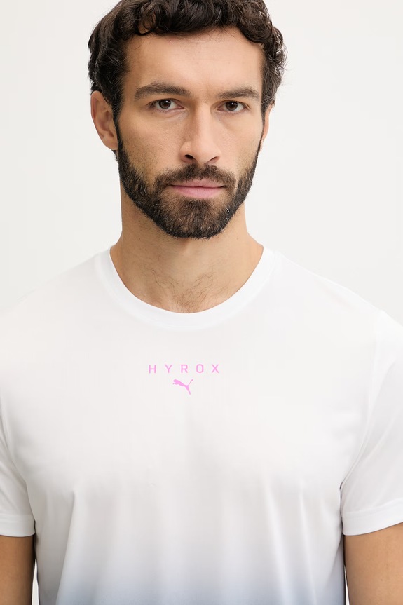 Puma t-shirt treningowy Graphic HYROX biały 528519