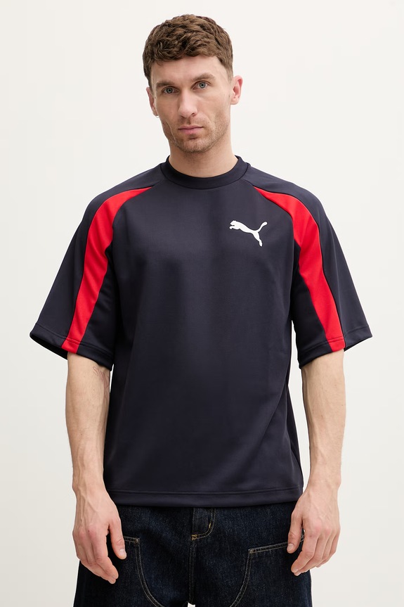 Tričko Puma Oversized Pique relaxed tmavomodrá 634403