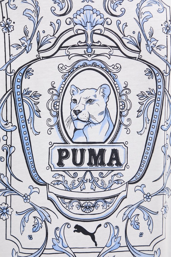 Puma t-shirt męski bawełniany GRAPHIC 634437 biały