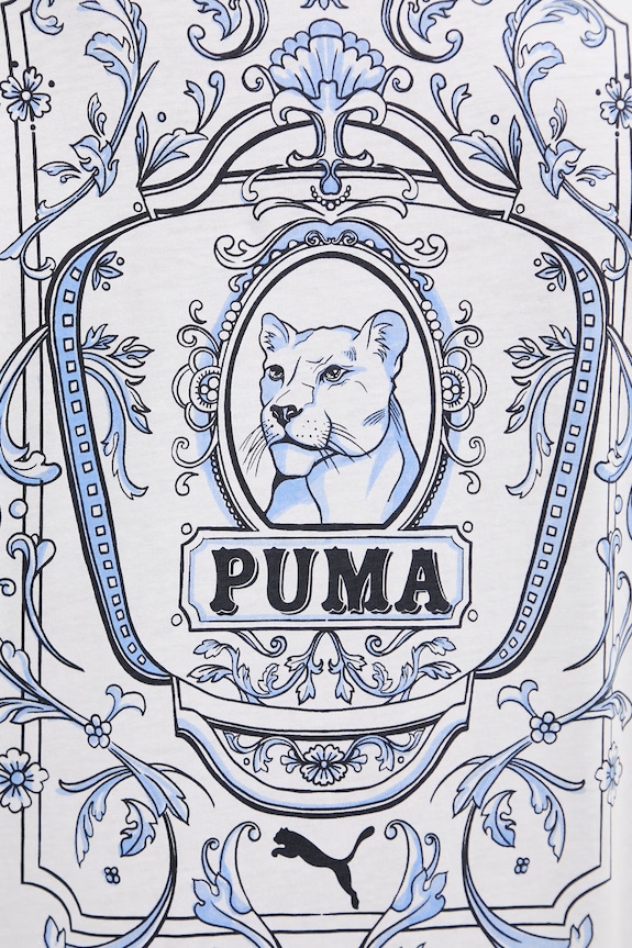 Puma t-shirt męski bawełniany GRAPHIC 634437 biały