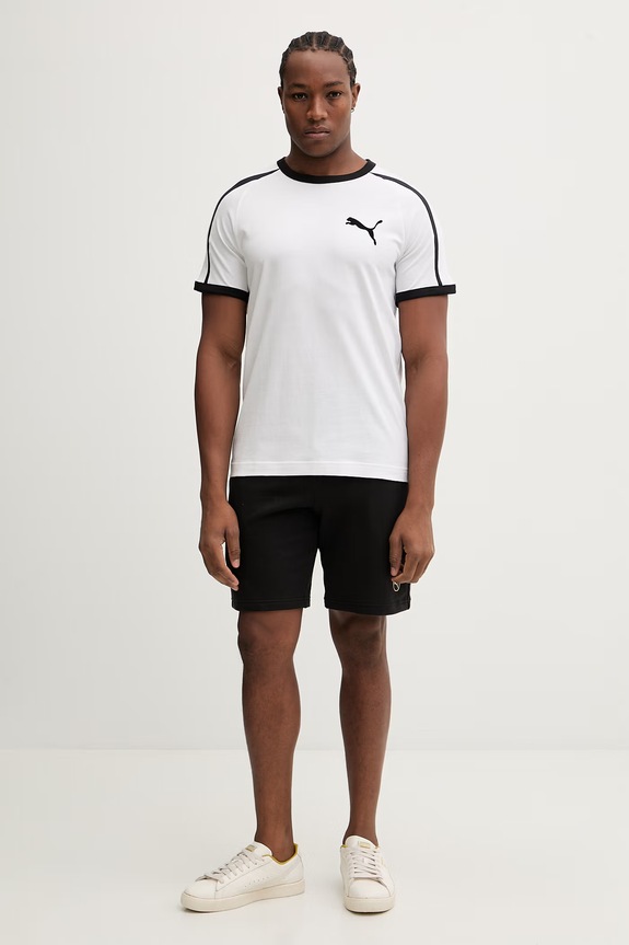 Бавовняна футболка Puma Big Cat Ringer 635242 білий SS26