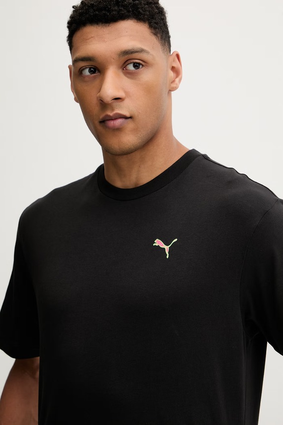 Bavlnené tričko Puma GRAPHIC čierna 691783