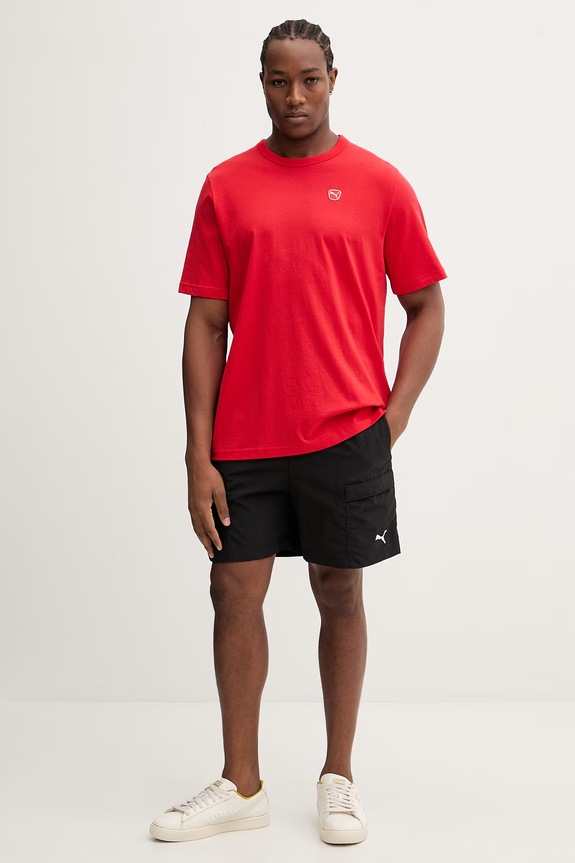 Bavlněné tričko Puma Essential elevated 692054 červená SS26