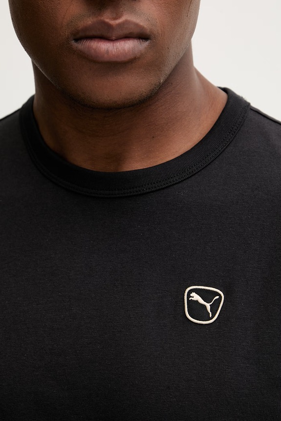 Puma t-shirt bawełniany Essential elevated 692054 czarny