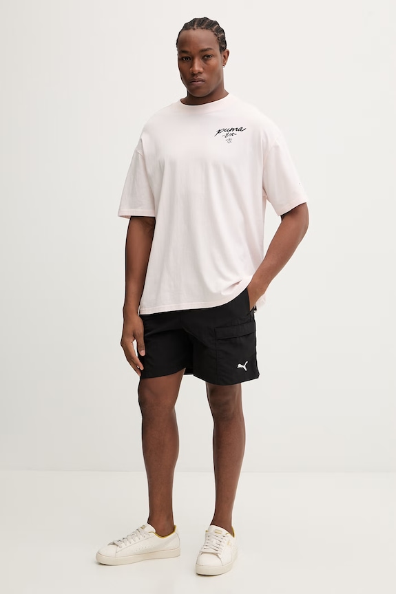 Puma tricou din bumbac Junior Varsity Tee 692310 roz SS26