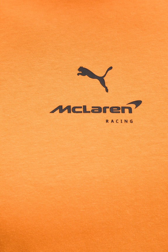 Puma t-shirt bawełniany McLaren pomarańczowy 637448