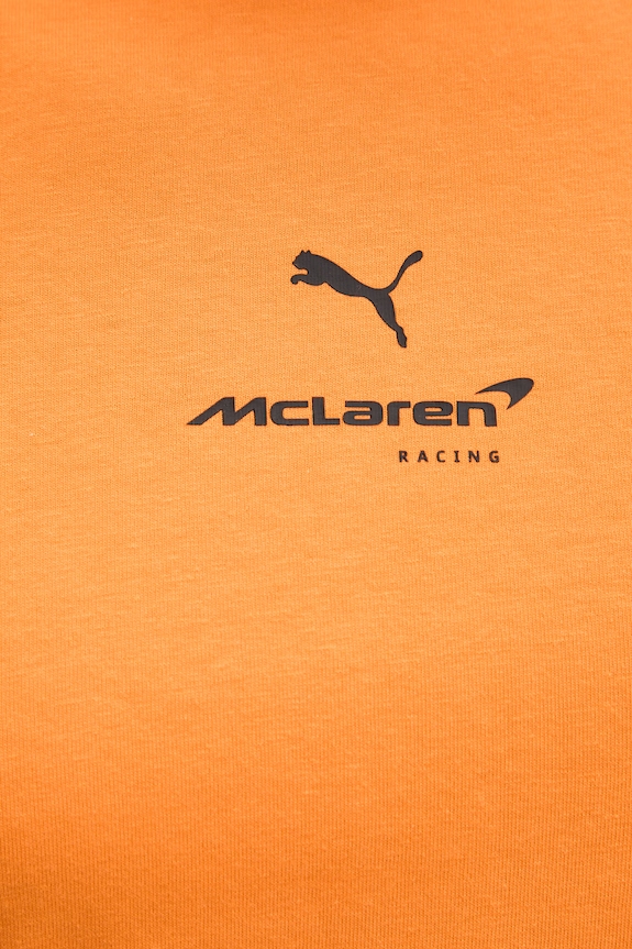 Puma t-shirt bawełniany McLaren pomarańczowy 637448