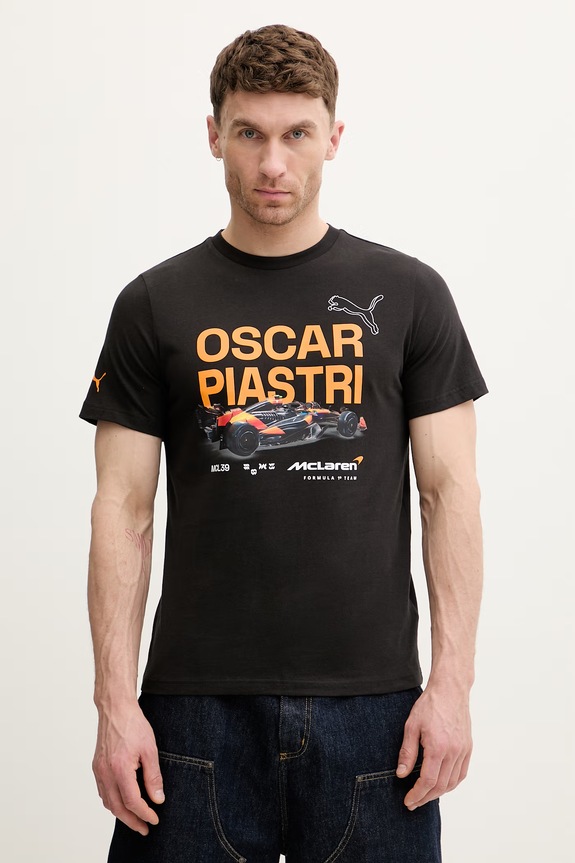 Puma tricou din bumbac McLaren print negru 637452