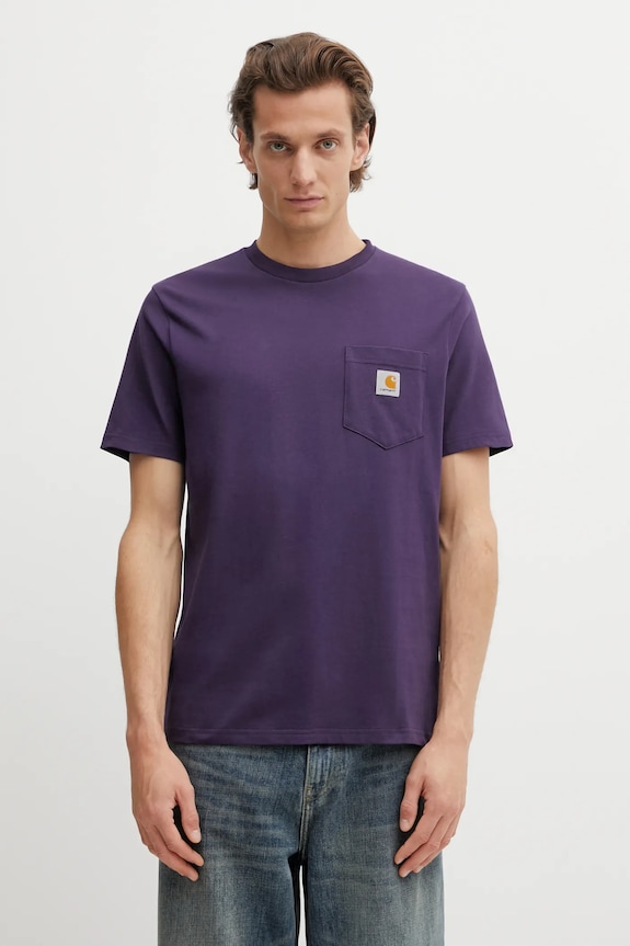 Carhartt WIP cotton t-shirt SS Pocket T-Shirt regular violet I030434.889XX