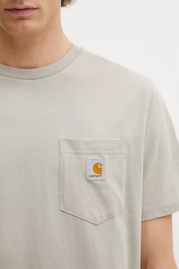 Pamučna majica Carhartt WIP SS Pocket T-Shirt bež I030434.3GEXX
