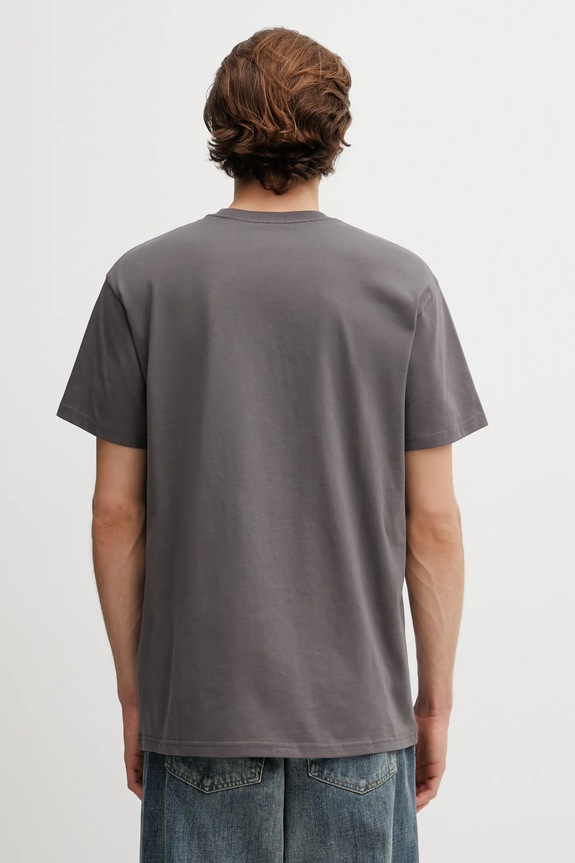 Odzież Carhartt WIP t-shirt bawełniany SS Chase T-Shirt I026391.3H5XX szary