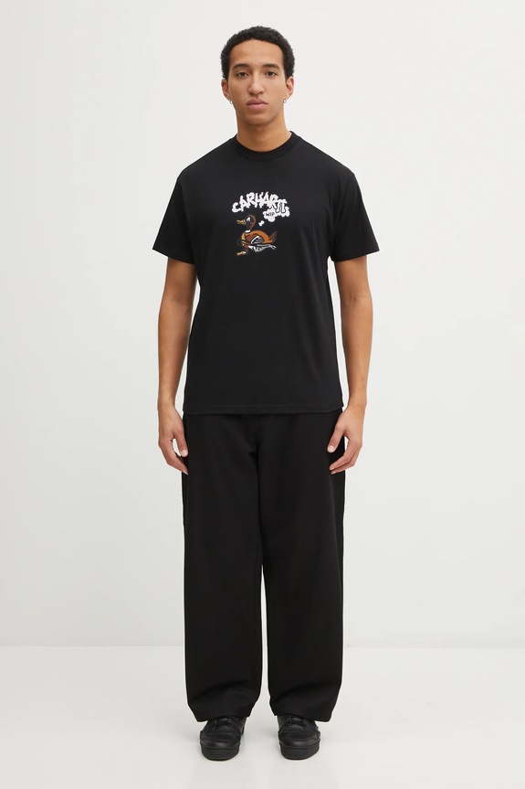 Хлопковая футболка Carhartt WIP SS Duck Duck T-Shirt I036735.89XX чёрный
