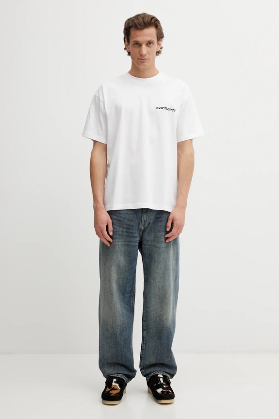 Carhartt WIP cotton t-shirt SS Caps T-Shirt I036012.02XX white