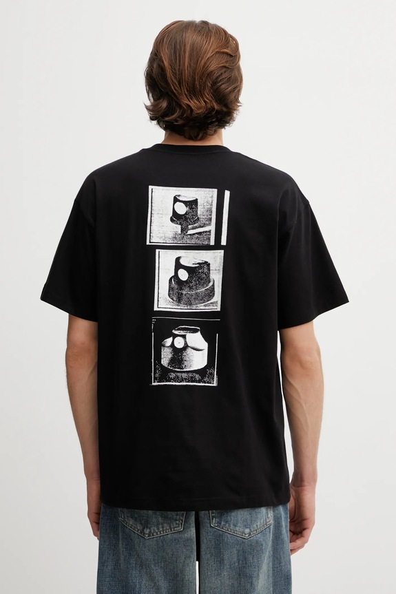 Bavlněné tričko Carhartt WIP SS Caps T-Shirt relaxed černá I036012.89XX