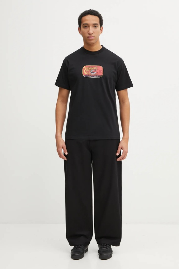 Carhartt WIP cotton t-shirt SS Sardinas T-Shirt I036005.89XX black