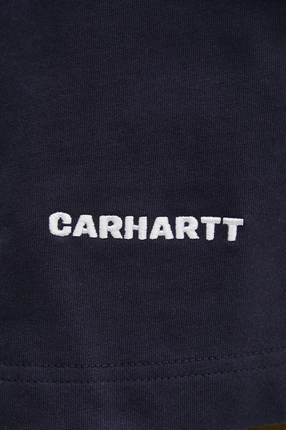 Bavlnené tričko Carhartt WIP SS Link Script T-Shirt tmavomodrá I031373.00BXX