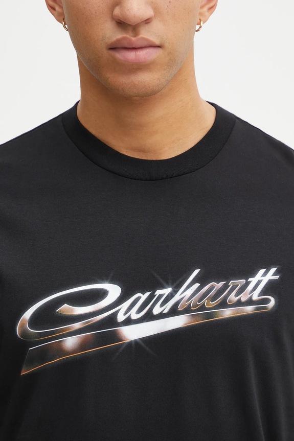 Carhartt WIP cotton t-shirt SS Vroooom T-Shirt black I036014.89XX