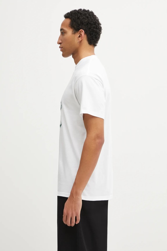Бавовняна футболка Carhartt WIP SS Shattered T-Shirt I036016.02XX білий SS26