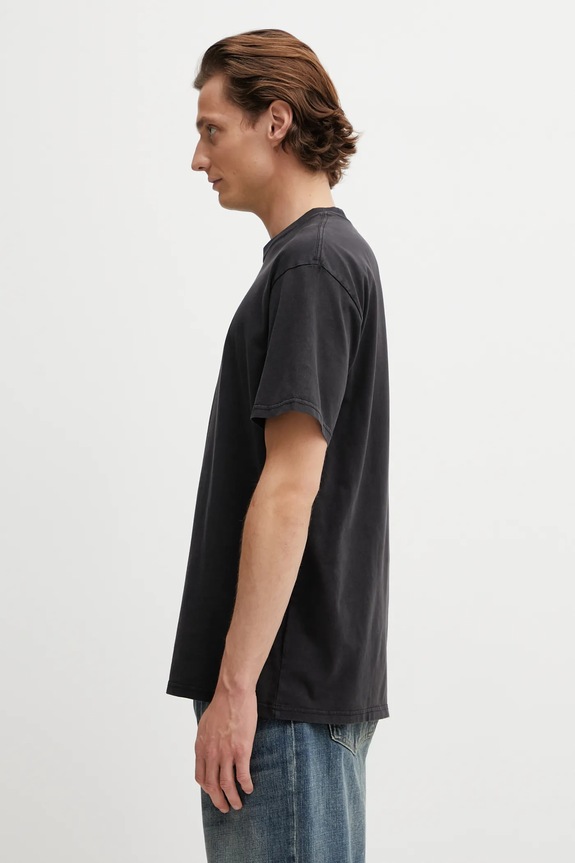 Carhartt WIP cotton t-shirt SS Faded Pond Corps T-Shirt I036064.8960 black SS26