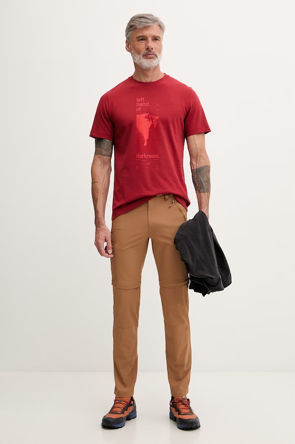 Mammut tričko pánske bavlnené 1017.07580 burgundské SS26