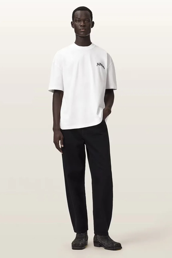 Odzież AllSaints t-shirt bawełniany DESCENT M044PD biały
