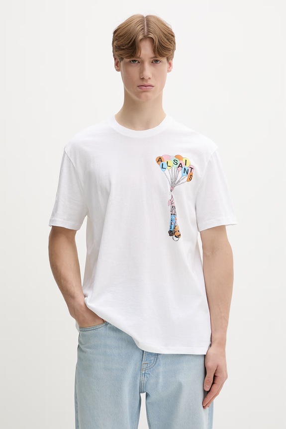 Odzież AllSaints T-shirt bawełniany M008PA beżowy