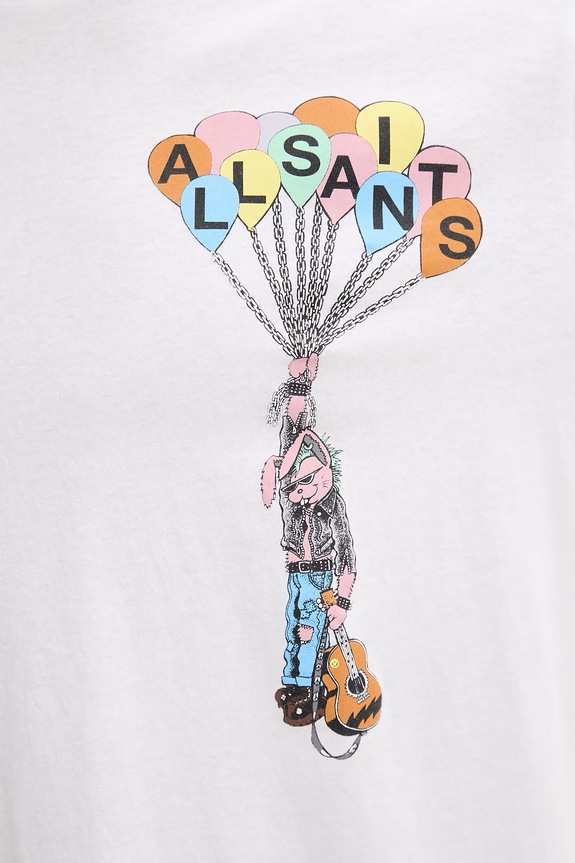 AllSaints T-shirt bawełniany M008PA beżowy