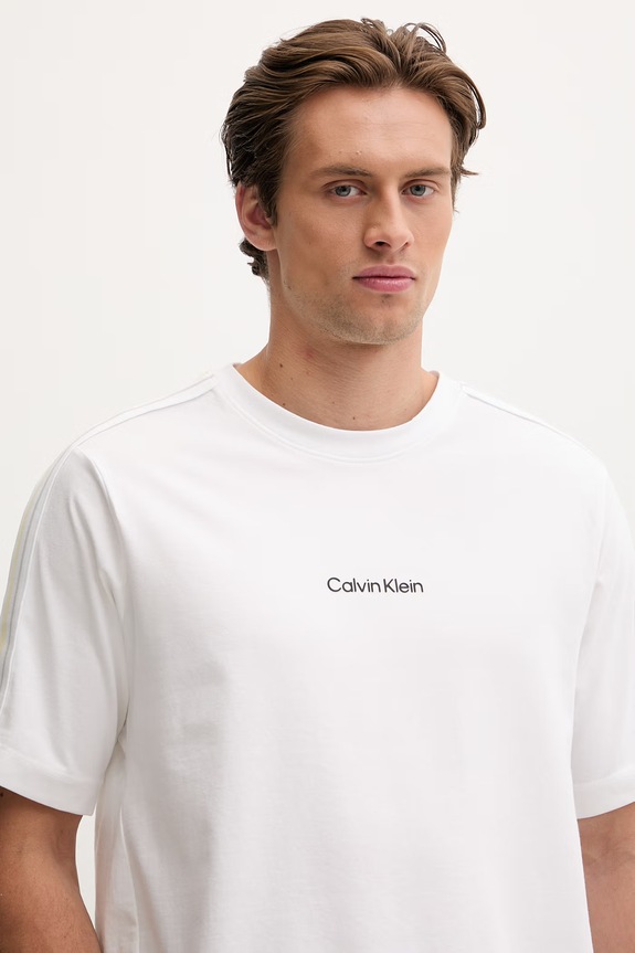 Calvin Klein Performance T-shirt męski z bawełną LVGMS6K103 beżowy
