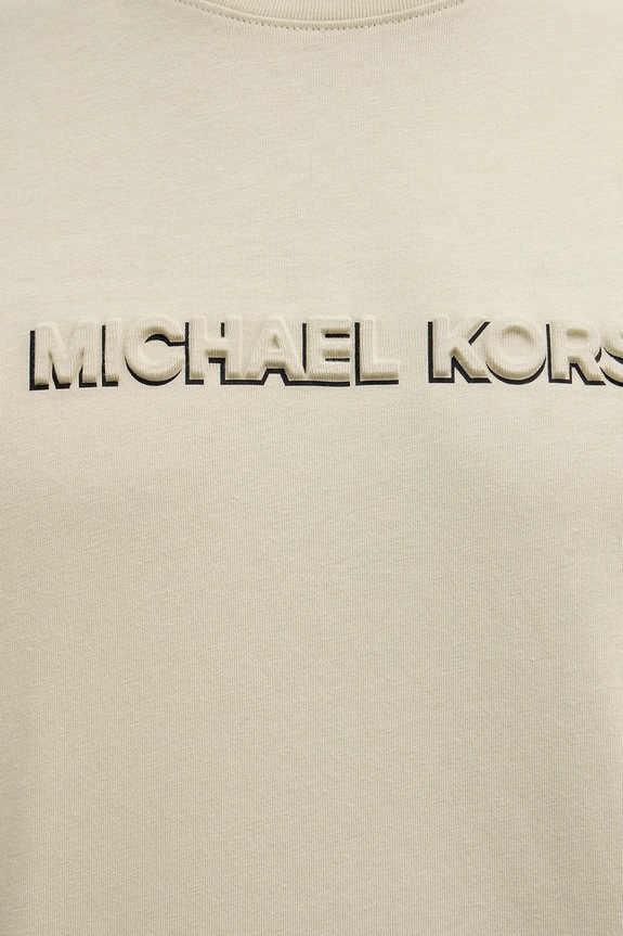 Michael Kors t-shirt bawełniany CF552SJ1V2 beżowy