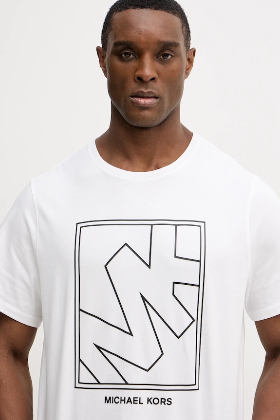 Michael Kors t-shirt bawełniany biały CR652SY1V2