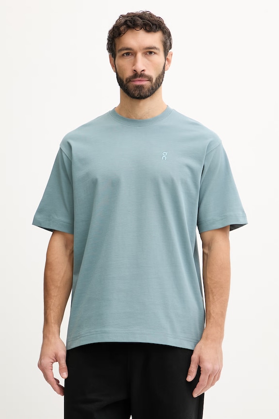 On t-shirt bawełniany Club Collective bawełna turkusowy 1MG10714364