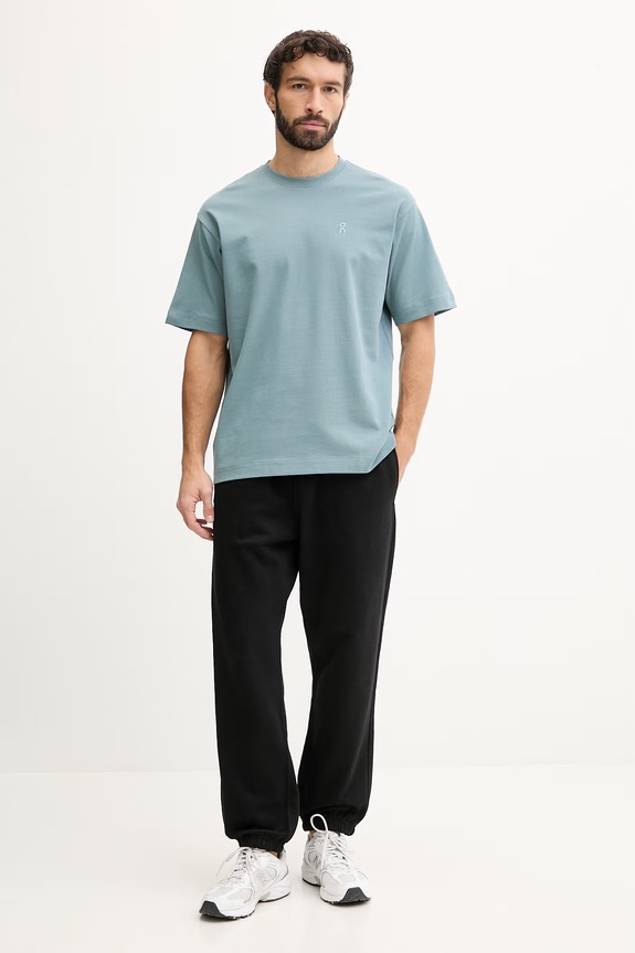 On t-shirt bawełniany Club Collective 1MG10714364 turkusowy SS26