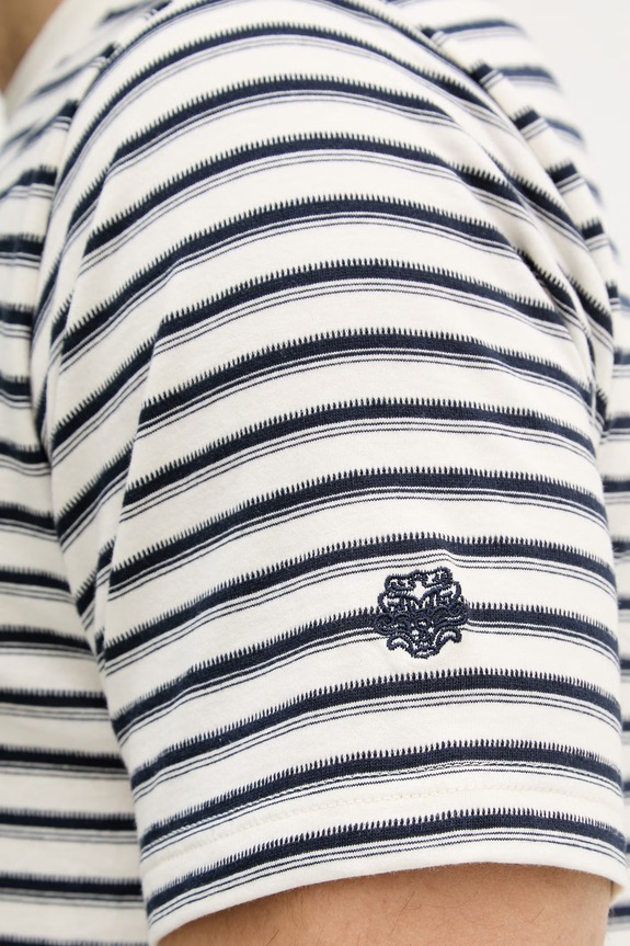 Mos Mosh tricou pentru bărbați, din bumbac Dani 510020 bleumarin