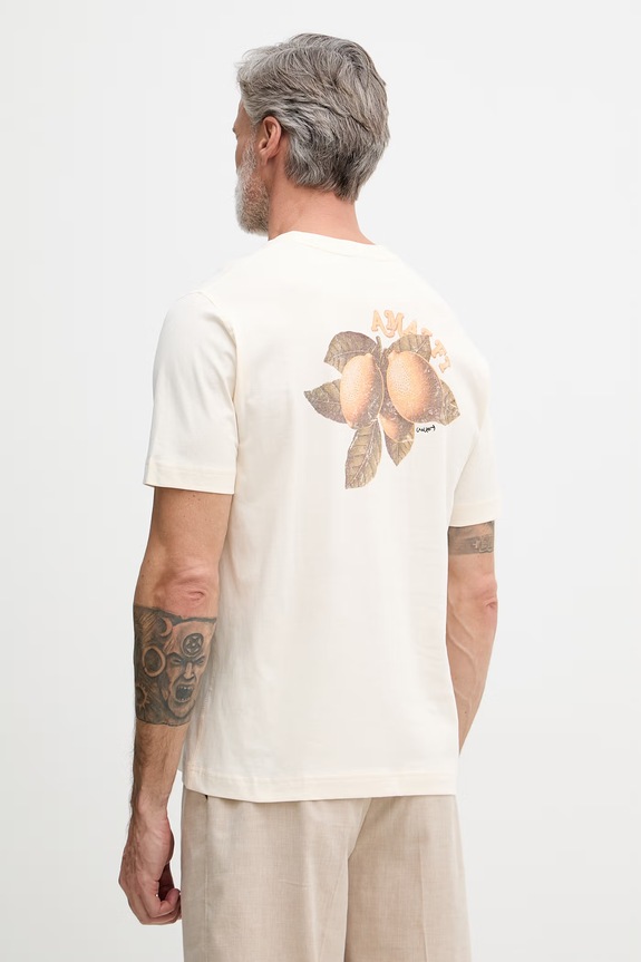 Mos Mosh t-shirt férfi pamut Amalfi bézs 510080