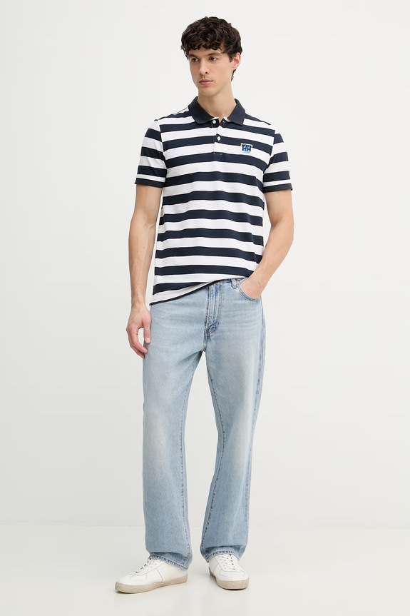 Helly Hansen polo pentru bărbați, din bumbac TOULON 54549. bleumarin SS26