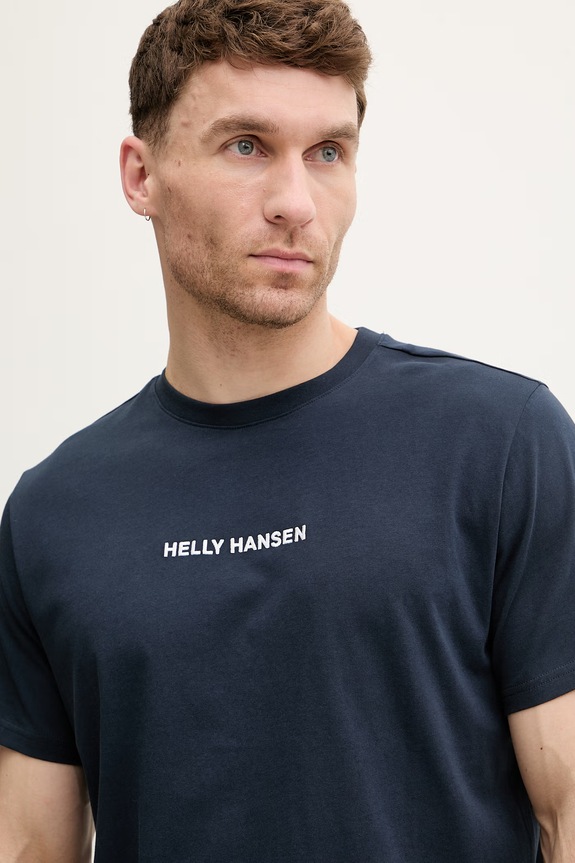 Helly Hansen t-shirt męski bawełniany CORE granatowy 54598.597