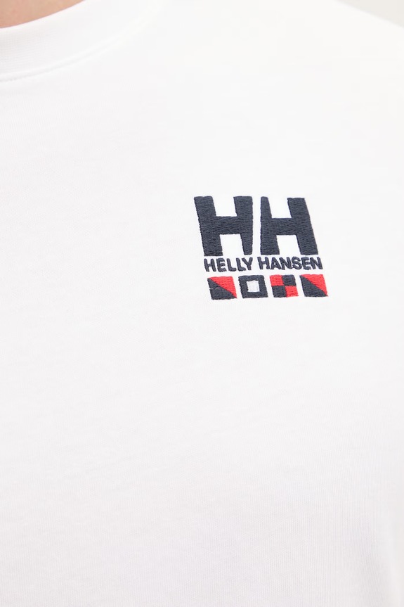 Helly Hansen t-shirt męski bawełniany SHORELINE biały 54601.002