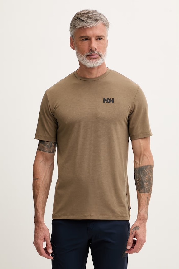Oblečenie Helly Hansen tričko pánske SKOG RECYCLED GRAPHIC 63082.746 zelená